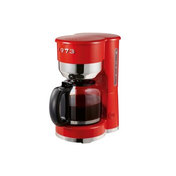SILVERCREST® Kaffeemaschine Chrom Retro 1973 Rot SKMR 1000 A1 - B-Ware sehr gut
