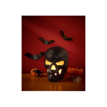 LIVARNO home Halloween Totenkopf beleuchtet (Schwarz) - B-Ware sehr gut