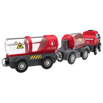 lupilu® Elektrische Lok, 3-teilig (Lok + Anhänger) - B-Ware neuwertig