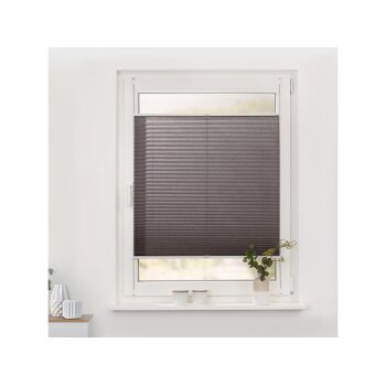 Lichtblick Plissee Klemmfix, ohne Bohren, verspannt, ab 45 x 130 cm (Taupe, 85x130 cm) - B-Ware neuwertig