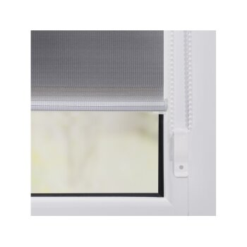 Lichtblick Duo Rollo Klemmfix, ohne Bohren, ab 45 x 150 cm (Grau, 70x220 cm) - B-Ware neuwertig