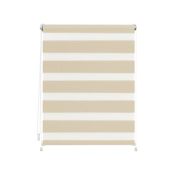 Lichtblick Duo-Rollo Klemmfix, ohne Bohren, verspannt, blickdicht, ab 45 x 150 cm (Creme, 70 x 150 cm) - B-Ware neuwertig