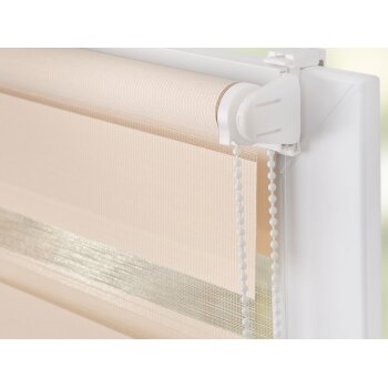 Lichtblick Duo-Rollo Klemmfix, ohne Bohren, verspannt, blickdicht, ab 45 x 150 cm (Creme, 70 x 150 cm) - B-Ware neuwertig