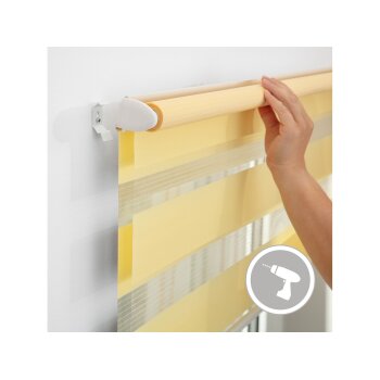 Lichtblick Duo Rollo Klemmfix, ohne Bohren, ab 45 x 150 cm (Gelb, 70x220 cm) - B-Ware neuwertig