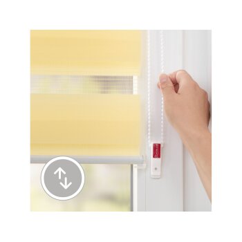 Lichtblick Duo Rollo Klemmfix, ohne Bohren, ab 45 x 150 cm (Gelb, 70x220 cm) - B-Ware neuwertig