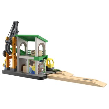 lupilu® Lokschuppen / Bahnhof / Weichenhäuschen / Verladestation, 13-teilig / 8-teilig / 4-teilig / 15-teilig - B-Ware