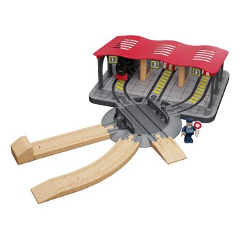 lupilu® Lokschuppen / Bahnhof / Weichenhäuschen / Verladestation, 13-teilig / 8-teilig / 4-teilig / 15-teilig - B-Ware