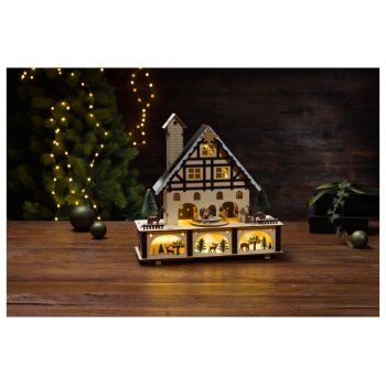 LIVARNO home Haus mit beweglichen Figuren - B-Ware