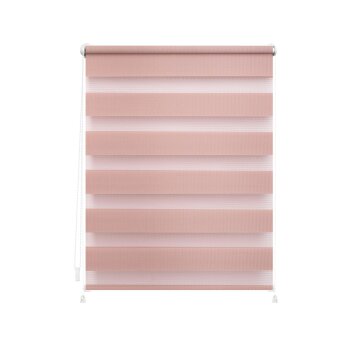 Lichtblick Duo-Rollo Klemmfix, ohne Bohren, verspannt, blickdicht, ab 45 x 150 cm (Altrosa, 80 x 150 cm) - B-Ware neuwertig