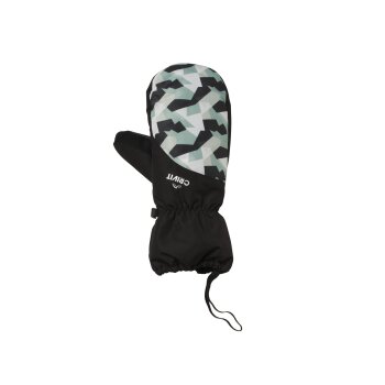 CRIVIT Damen Skihandschuhe mit Sicherheitsschlaufe (schwarz/Fausthandschuh, 7,5) - B-Ware neuwertig