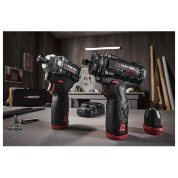 PARKSIDE PERFORMANCE® 12 V Akku-Bohrschrauber »PBSPA 12 E4« und Akku-Schlagschrauber »PDSSAP 12 B1«, mit 2 Akkus und Ladegerät - B-Ware gut
