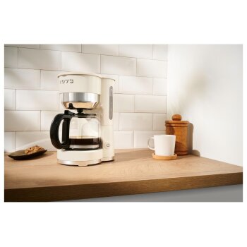 SILVERCREST® Kaffeemaschine Chrom Retro 1973 Creme SKMR 1000 A1 - B-Ware sehr gut