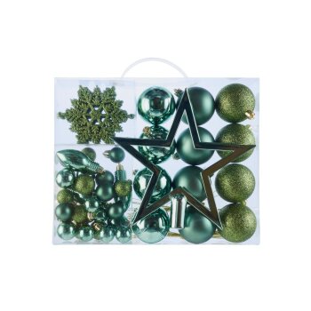 LIVARNO home Weihnachtsbaumschmuck, 51-teilig (Grün) - B-Ware sehr gut