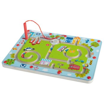 LUPILU® Labyrinth-Spiel / Stempelpuzzle / Uhrenpuzzle / Fädelspiel / Magnet-Labyrinth - B-Ware