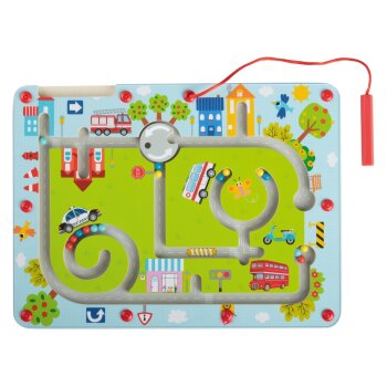 LUPILU® Labyrinth-Spiel / Stempelpuzzle / Uhrenpuzzle / Fädelspiel / Magnet-Labyrinth - B-Ware
