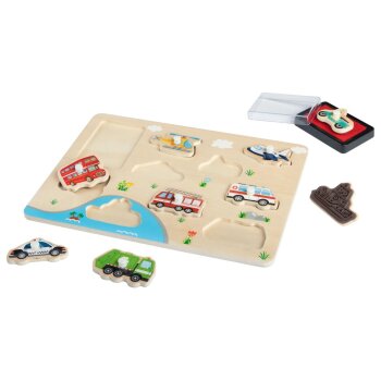 LUPILU® Labyrinth-Spiel / Stempelpuzzle / Uhrenpuzzle / Fädelspiel / Magnet-Labyrinth - B-Ware