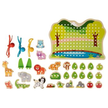 LUPILU® Labyrinth-Spiel / Stempelpuzzle / Uhrenpuzzle / Fädelspiel / Magnet-Labyrinth - B-Ware