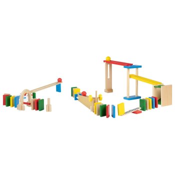 lupilu® Holz-Kugelbahnen (Holzkugelbahn Domino) - B-Ware neuwertig