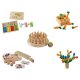 lupilu® Stäbchen-Spiel / Holz-Gedächtnisspiel / Buchstabenwürfel-Spiel / Karotten-Steckspiel / Kaktus-Steckspiel - B-Ware
