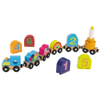 LUPILU® Geburtstags- Eisenbahn-Set (Zug) - B-Ware neuwertig