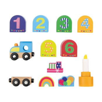 LUPILU® Geburtstags- Eisenbahn-Set (Zug) - B-Ware neuwertig