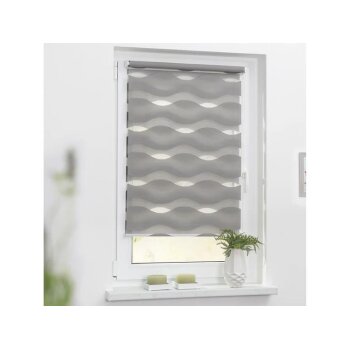 Lichtblick Duo-Roll Klemmfix, ohne Bohren, 90 x 150 cm, grau - B-Ware neuwertig