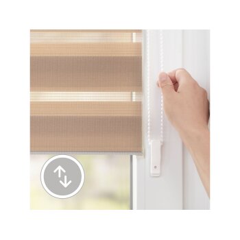 Lichtblick Duo Rollo Klemmfix, ohne Bohren, ab 45 x 150 cm (Taupe, 75x150 cm) - B-Ware neuwertig