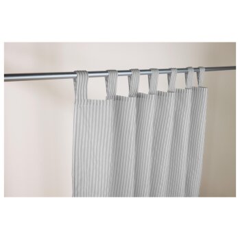 LIVARNO home Vorhangschal-Set, 2-teilig (grau/Streifen) - B-Ware sehr gut