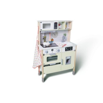 lupilu® Holz-Küche, 3-fach höhenverstellbar, mit bespielbarer Rückseite - B-Ware Transportschaden Kosmetisch