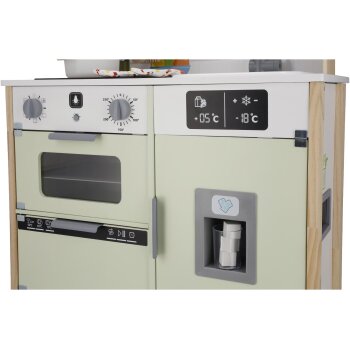 lupilu® Holz-Küche, 3-fach höhenverstellbar, mit bespielbarer Rückseite - B-Ware Transportschaden Kosmetisch