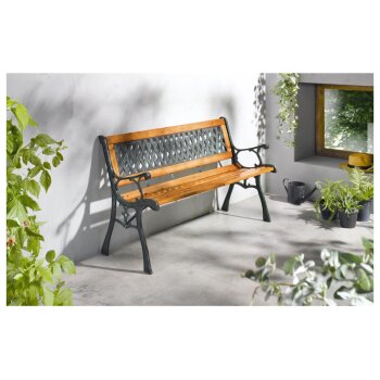 LIVARNO home Gartenbank, 2-Sitzer in traditionellem...