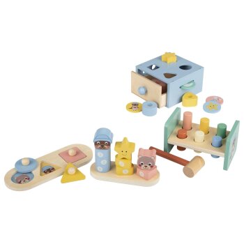 lupilu® Holz Spiel- und Lernboxen - B-Ware
