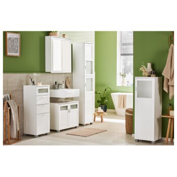 LIVARNO home Bad-Seitenschrank »Basel«, mit 4 Schubladen - B-Ware