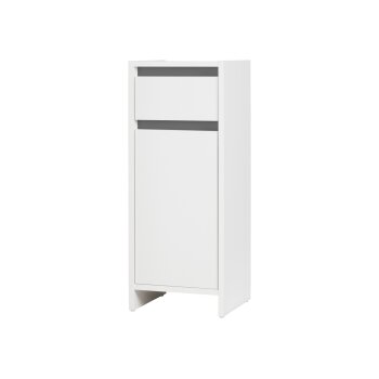 LIVARNO home Seitenschrank Oslo, mit Tür und Schublade, weiß - B-Ware