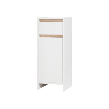 LIVARNO home Seitenschrank Oslo, mit Tür und Schublade, weiß - B-Ware