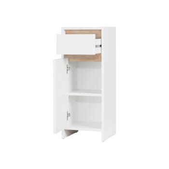 LIVARNO home Seitenschrank Oslo, mit Tür und Schublade, weiß - B-Ware