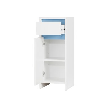 LIVARNO home Seitenschrank Oslo, mit Tür und Schublade, weiß - B-Ware