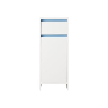 LIVARNO home Seitenschrank Oslo, mit Tür und Schublade, weiß - B-Ware
