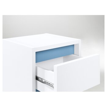 LIVARNO home Seitenschrank Oslo, mit Tür und Schublade, weiß - B-Ware