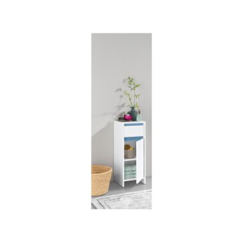 LIVARNO home Seitenschrank Oslo, mit Tür und Schublade, weiß - B-Ware