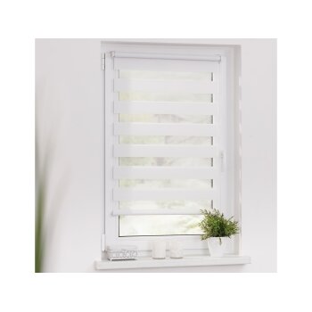 Lichtblick Duo-Rollo Klemmfix, ohne Bohren, verspannt, blickdicht, ab 45 x 150 cm (Weiß, 100 x 150 cm) - B-Ware sehr gut