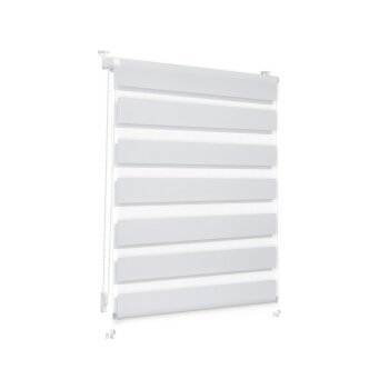 Lichtblick Duo-Rollo Klemmfix, ohne Bohren, verspannt, blickdicht, ab 45 x 150 cm (Weiß, 100 x 150 cm) - B-Ware sehr gut