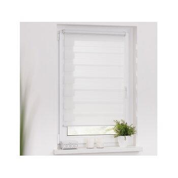Lichtblick Duo-Rollo Klemmfix, ohne Bohren, verspannt, blickdicht, ab 45 x 150 cm (Weiß, 100 x 150 cm) - B-Ware sehr gut