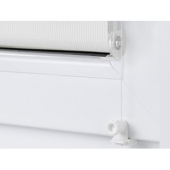 Lichtblick Duo-Rollo Klemmfix, ohne Bohren, verspannt, blickdicht, ab 45 x 150 cm (Weiß, 100 x 150 cm) - B-Ware sehr gut