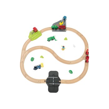 lupilu® Eisenbahn-Set Feuerwehr / Eisenbahn-Set Passagierzug / Eisenbahn-Set Farm, 36-teilig / 50-teilig / 49-teilig - B-Ware