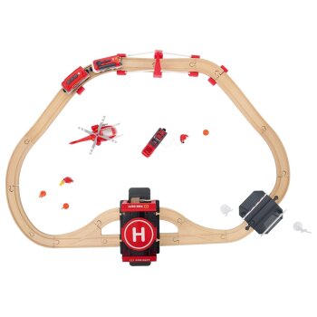 lupilu® Eisenbahn-Set Feuerwehr / Eisenbahn-Set Passagierzug / Eisenbahn-Set Farm, 36-teilig / 50-teilig / 49-teilig - B-Ware