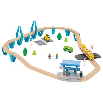 lupilu® Eisenbahn-Set Feuerwehr / Eisenbahn-Set Passagierzug / Eisenbahn-Set Farm, 36-teilig / 50-teilig / 49-teilig - B-Ware