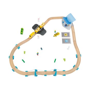 lupilu® Eisenbahn-Set Feuerwehr / Eisenbahn-Set Passagierzug / Eisenbahn-Set Farm, 36-teilig / 50-teilig / 49-teilig - B-Ware