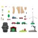 lupilu® Eisenbahn-Set Feuerwehr / Eisenbahn-Set Passagierzug / Eisenbahn-Set Farm, 36-teilig / 50-teilig / 49-teilig - B-Ware