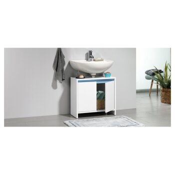 LIVARNO home Waschbeckenunterschrank »Oslo«, mit 2 Türen, weiß - B-Ware